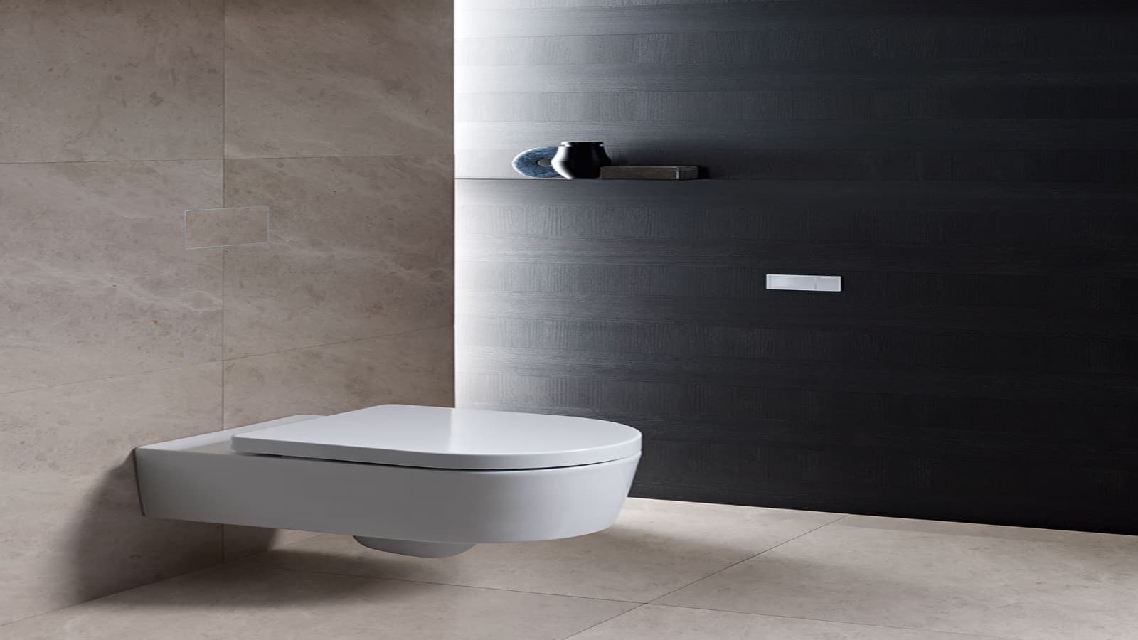 Geberit remote flush type 70 in a bathroom Geberit remote flush type 70 in a bathroom