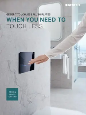 When You Need to Touch Less: Geberit Touchless Flush Plates When You Need to Touch Less: Geberit Touchless Flush Plates